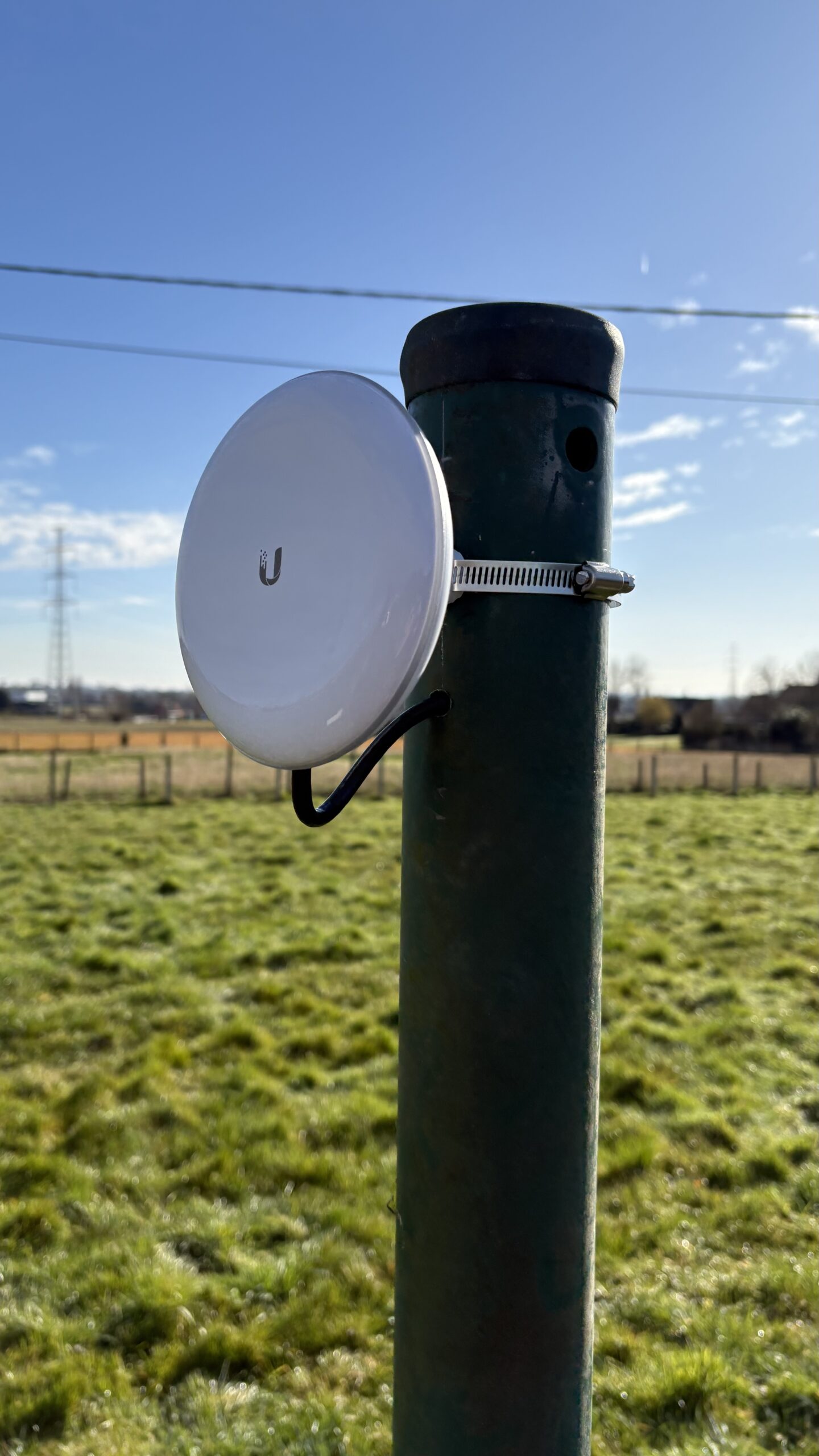 Straalverbinding op paal